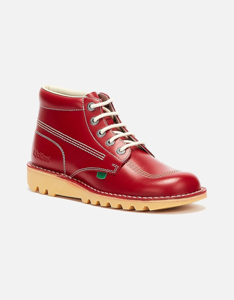 Kick Hi Mens Red Leather Boots
