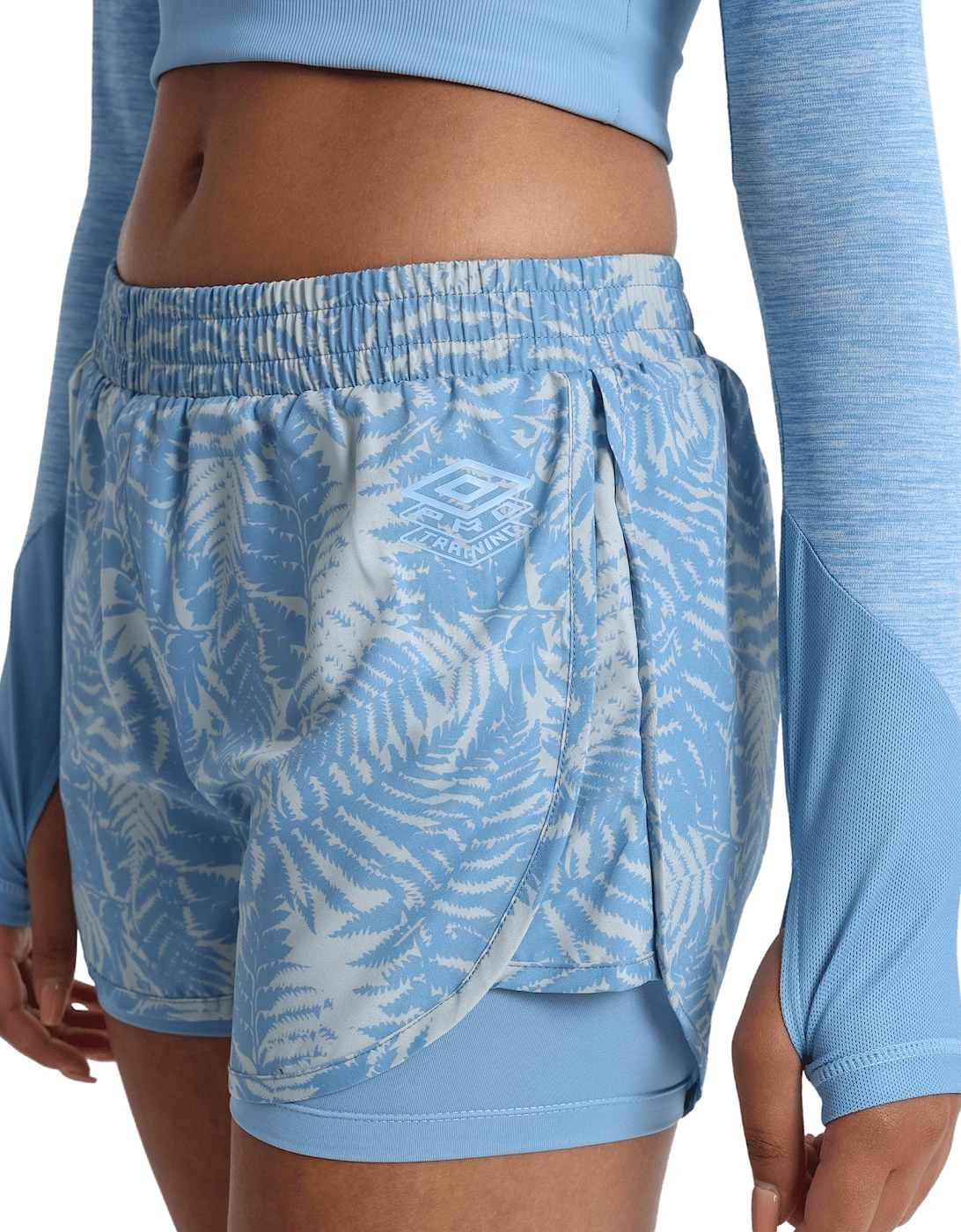 Womens/Ladies Pro Training Printed Hybrid Shorts