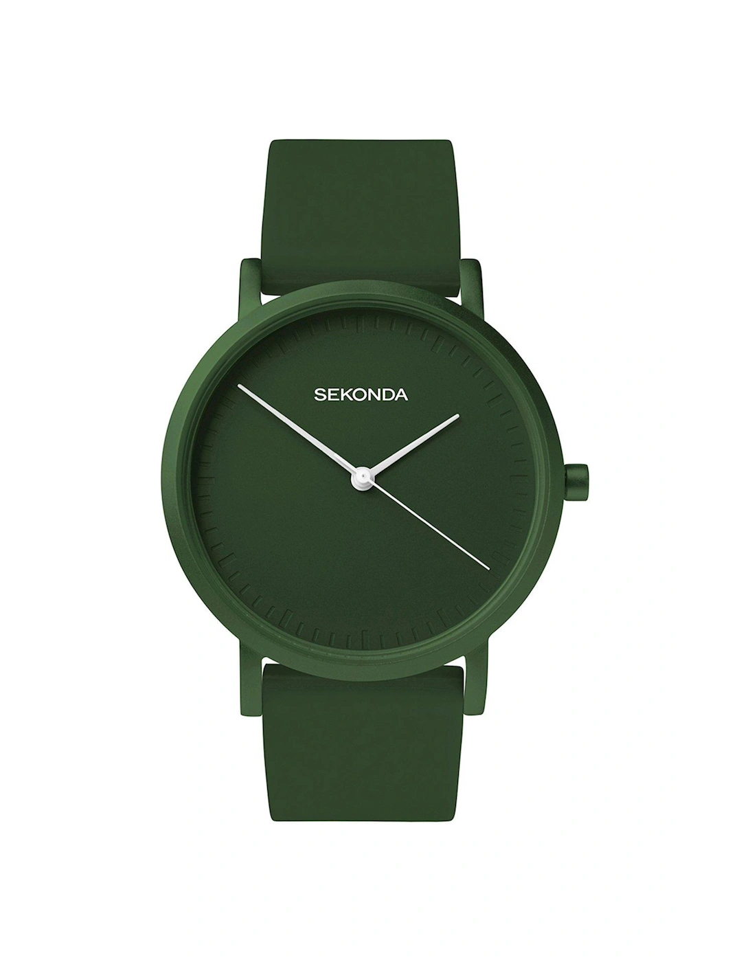 Womens Green Silicone Strap Analogue Watch, 3 of 2