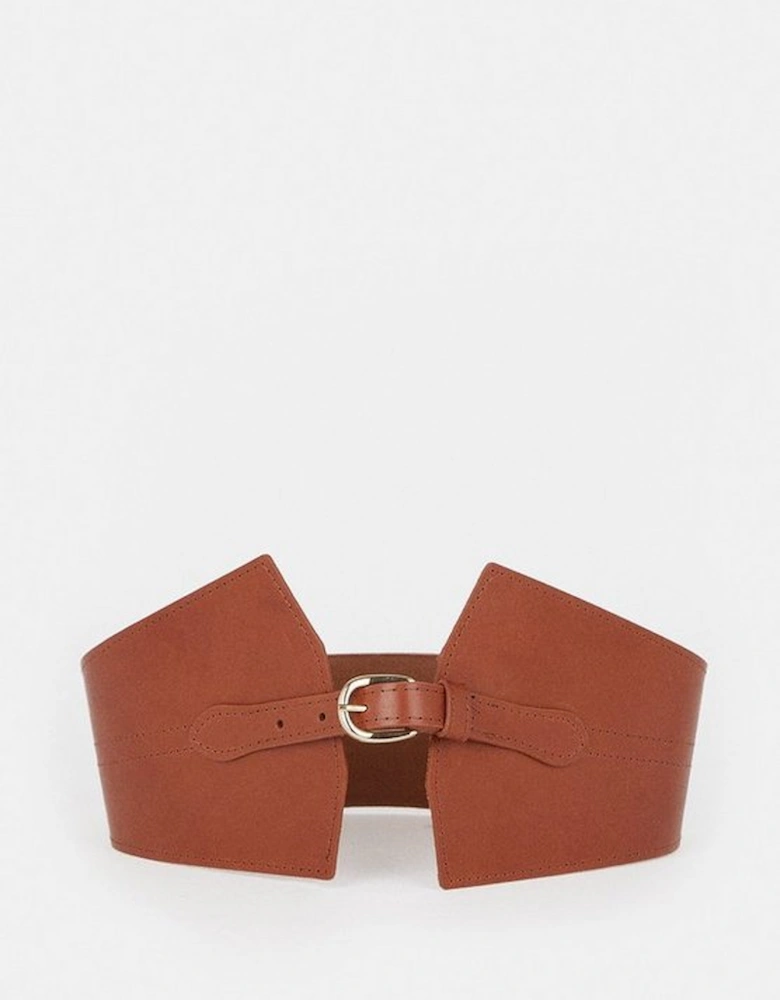 Leather Wide Waist Belt