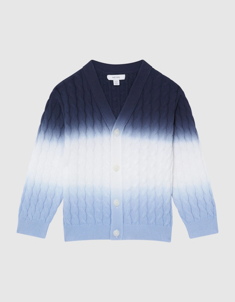 Ombre Cable Knit Cardigan
