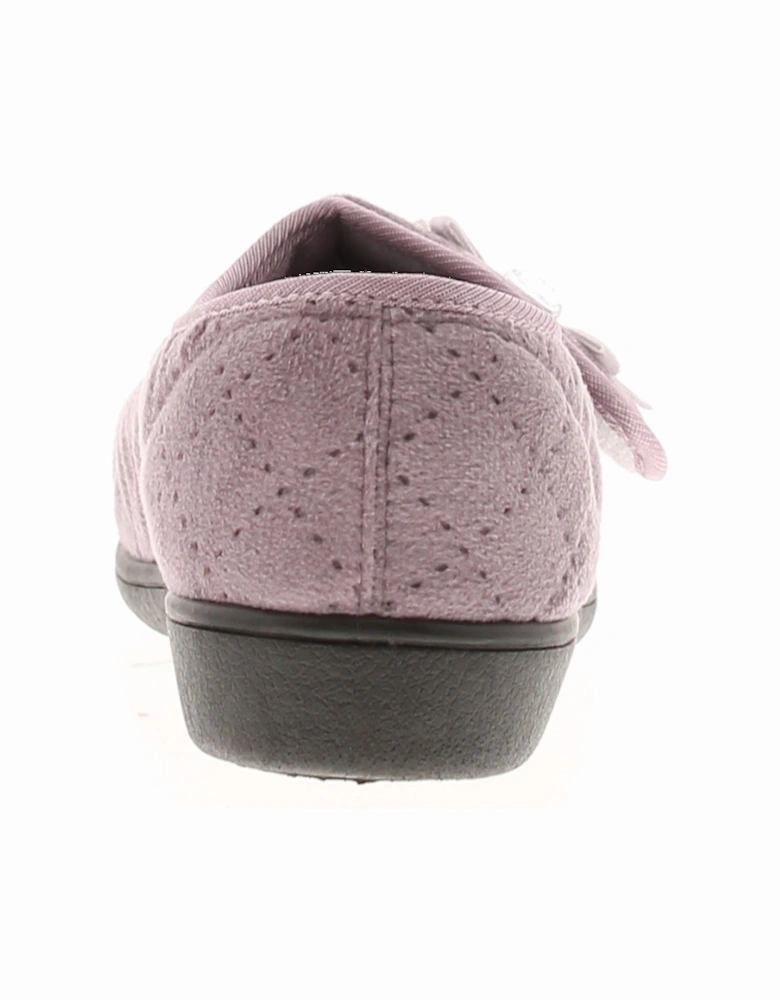 Womens Slippers Touch Fastening Lara purple UK Size