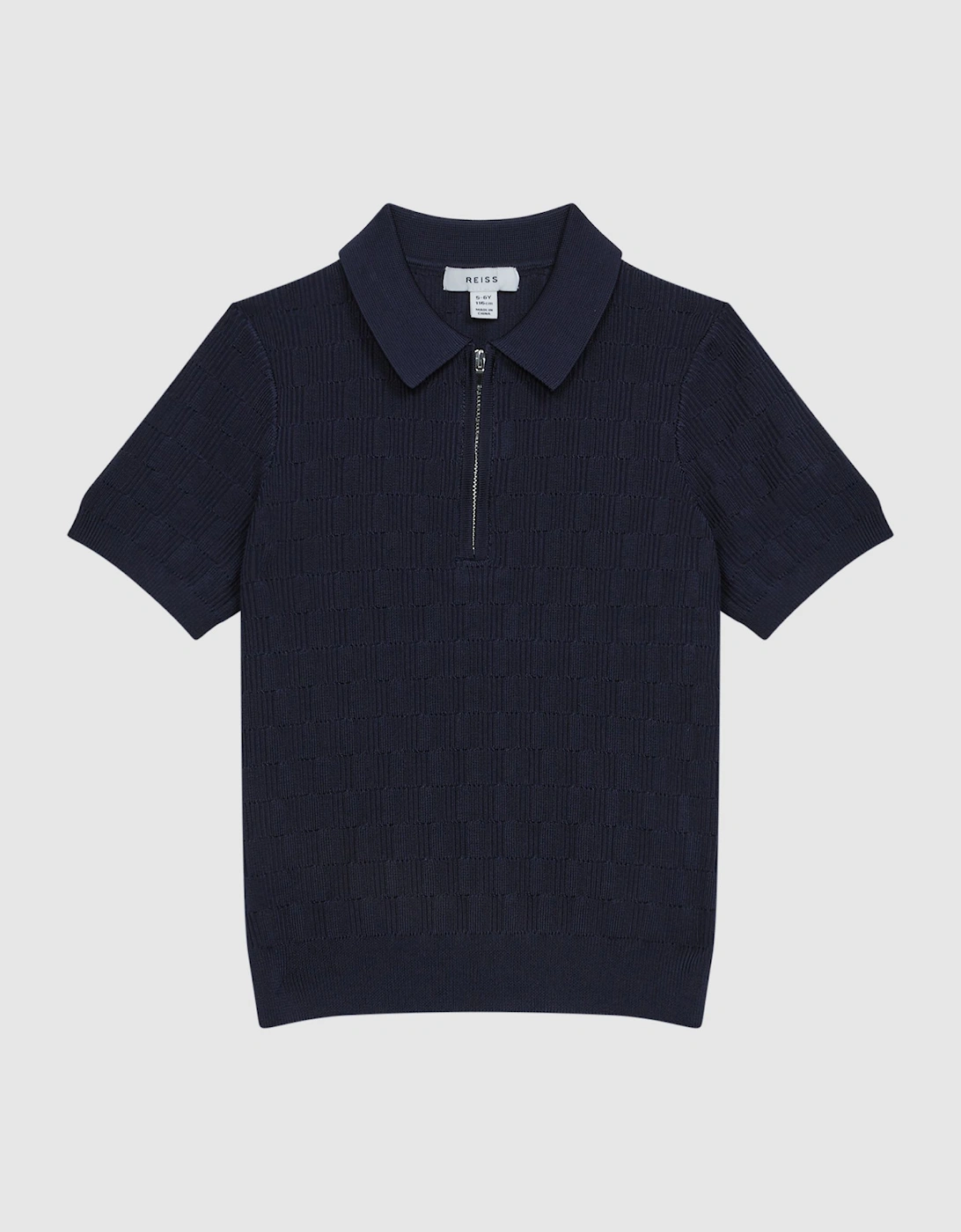 Half-Zip Textured Polo T-Shirt, 2 of 1