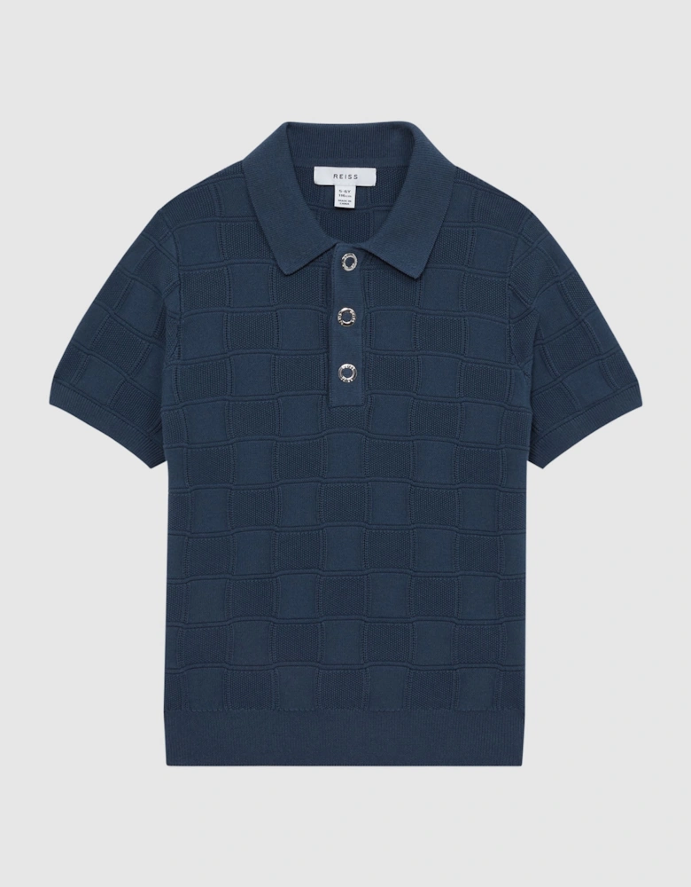 Cotton Press-Stud Polo T-Shirt