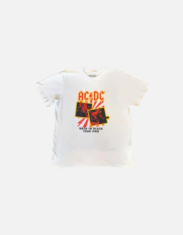Unisex Adult Back in Black Tour 1980 Plus T-Shirt