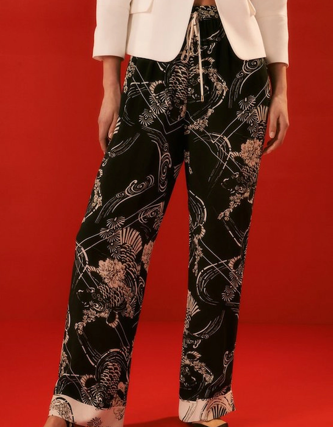 The Founder Koi Printed Woven Trousers