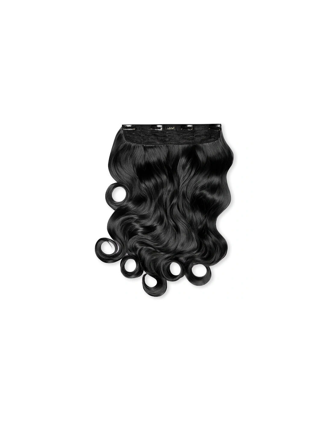 Thick 20 1-Piece Curly Clip in Hair Extensions - Natural Black, 2 of 1