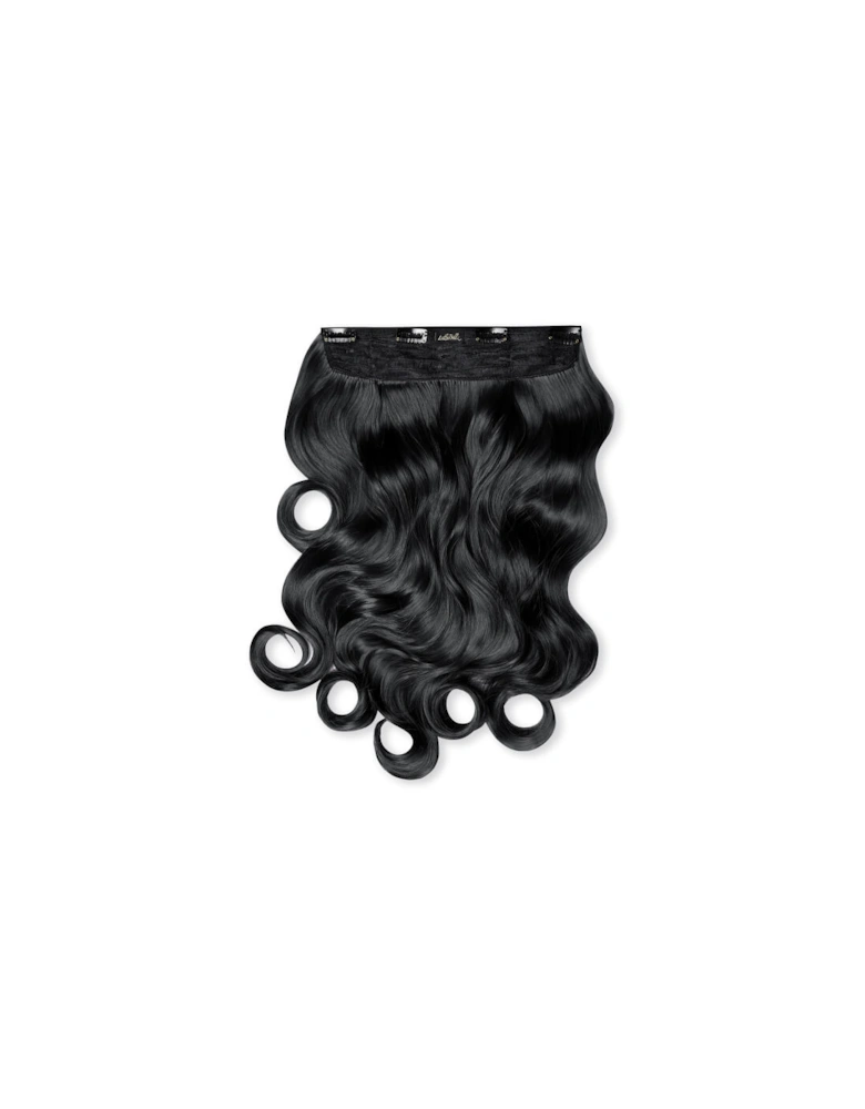 Thick 20 1-Piece Curly Clip in Hair Extensions - Jet Black