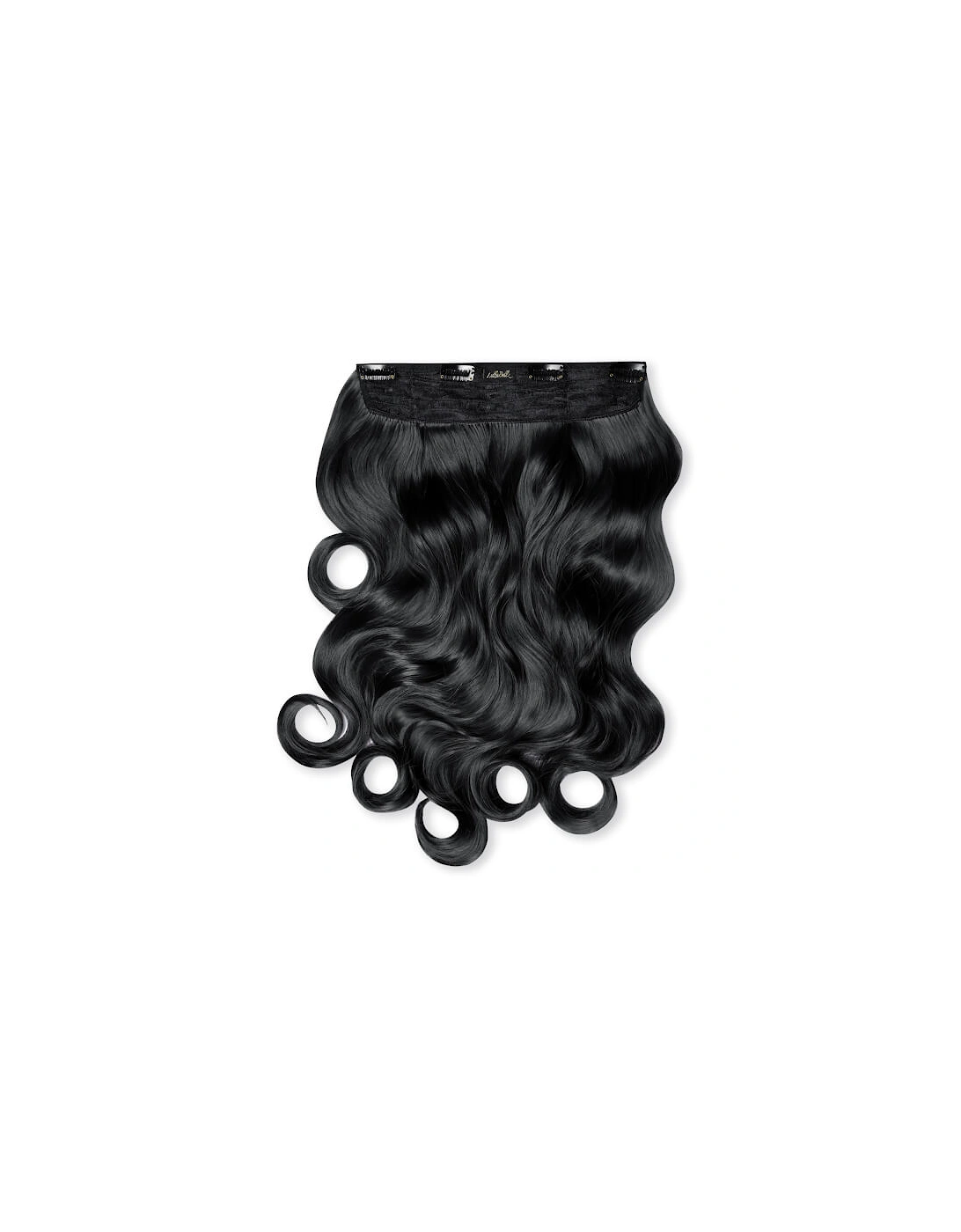 Thick 20 1-Piece Curly Clip in Hair Extensions - Jet Black, 2 of 1