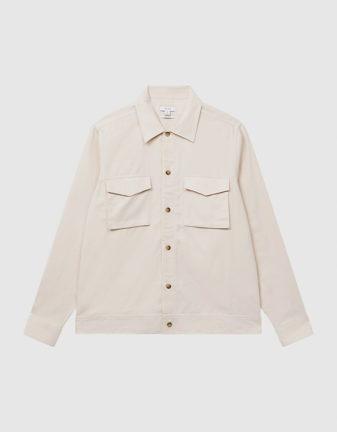 Cotton-Linen Long Sleeve Overshirt, 2 of 1