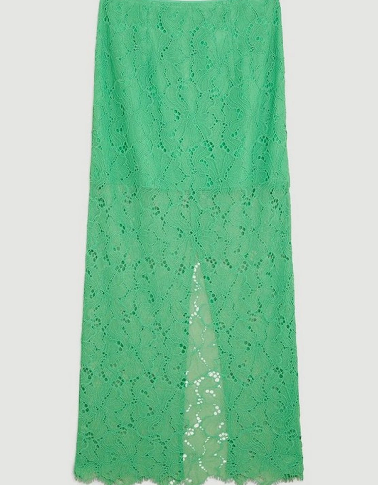 Lace Woven Maxi Skirt