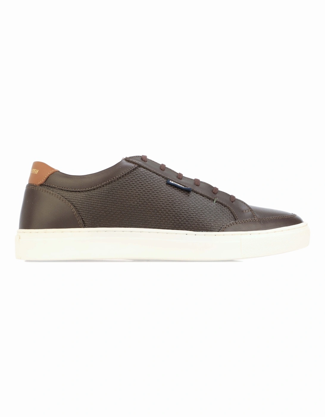 Mens Percy Leather Trainers, 7 of 6