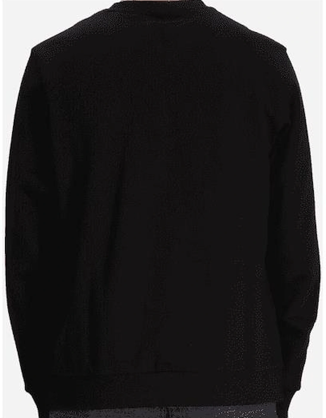 Salbo Logo Print Slim Fit Black Sweatshirt