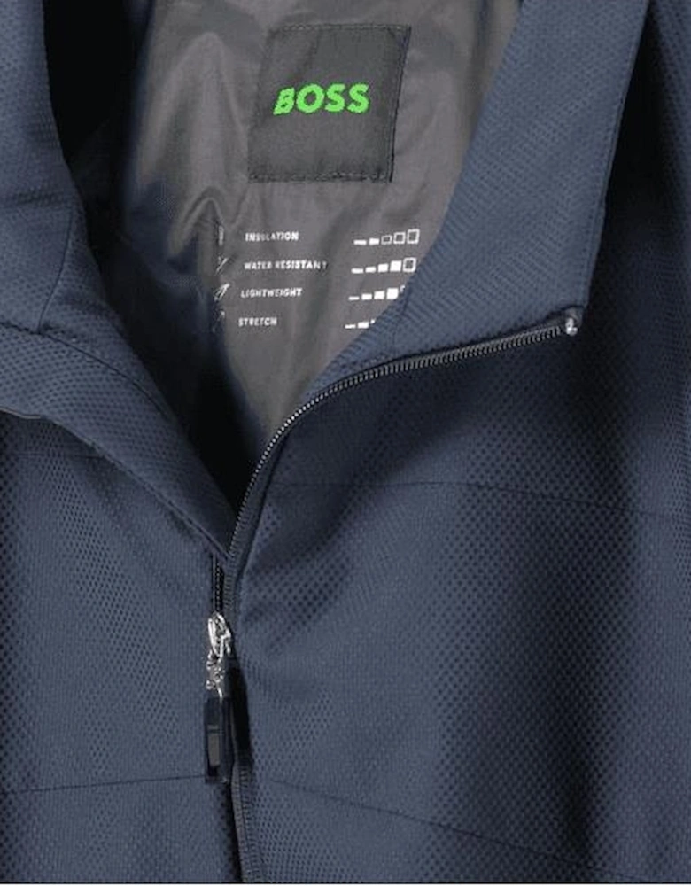 Nylon Full Zip Navy Jacket