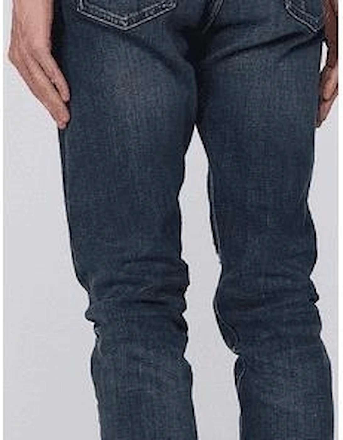 Bleecker Dark Blue Ripped Slim Fit Jeans