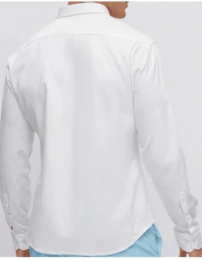 Cotton Logo Print White Shirt