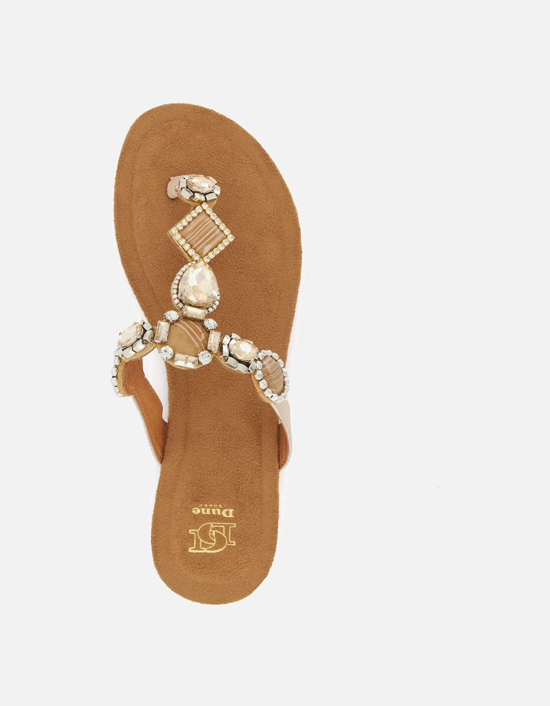 Ladies Louise - Jewel-Toe-Post Flat Sandals