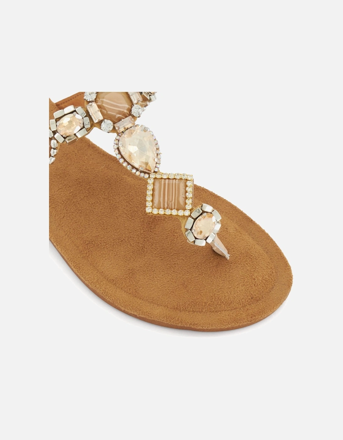 Ladies Louise - Jewel-Toe-Post Flat Sandals