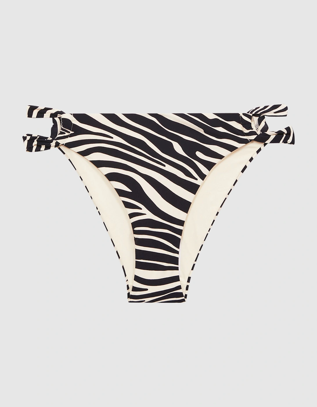 Zebra Print Strappy Bikini Bottoms, 2 of 1