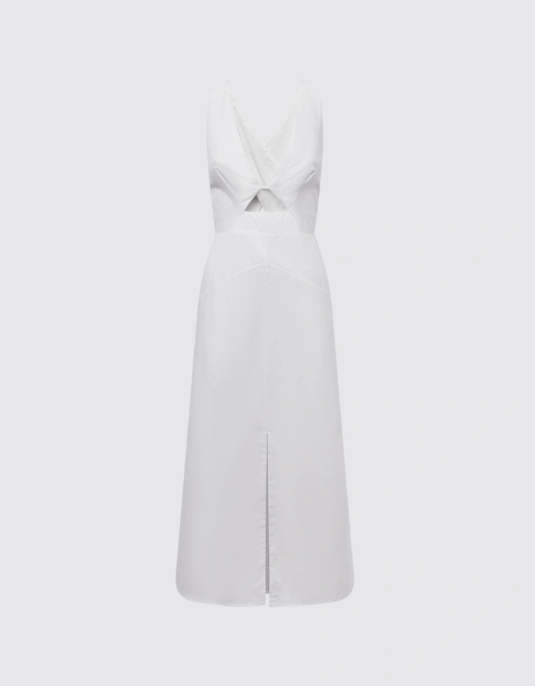 Cotton-Linen Midi Dress