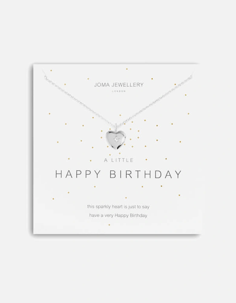 Women's A Little Happy Birthday Necklace - Silver