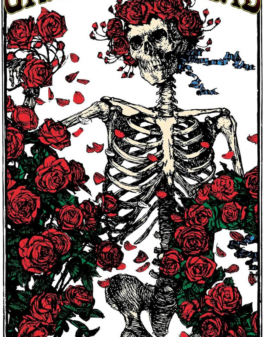 Skeleton & Rose Textile Poster, 2 of 1