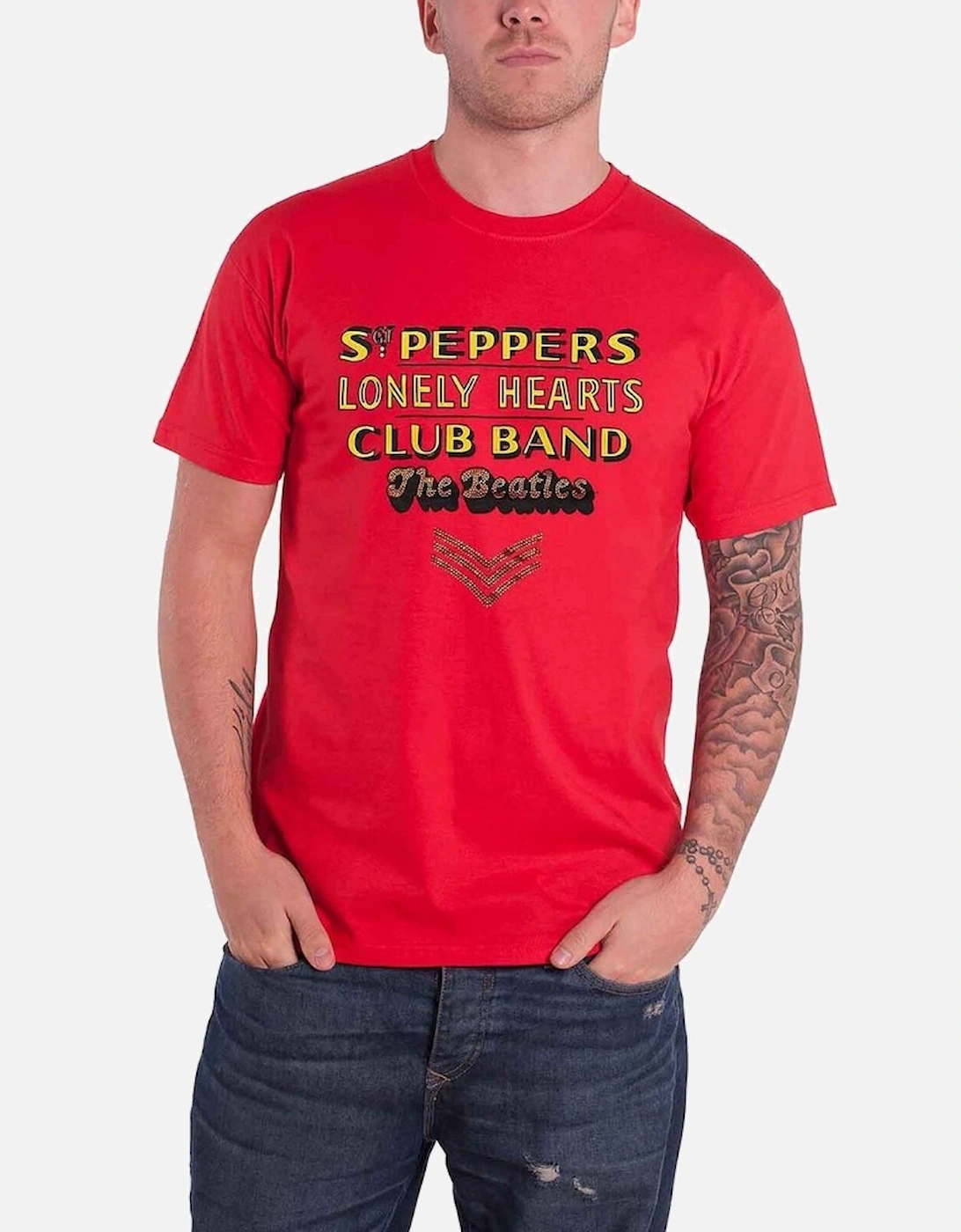 Unisex Adult Sgt Pepper Stacked Embellished T-Shirt, 4 of 3