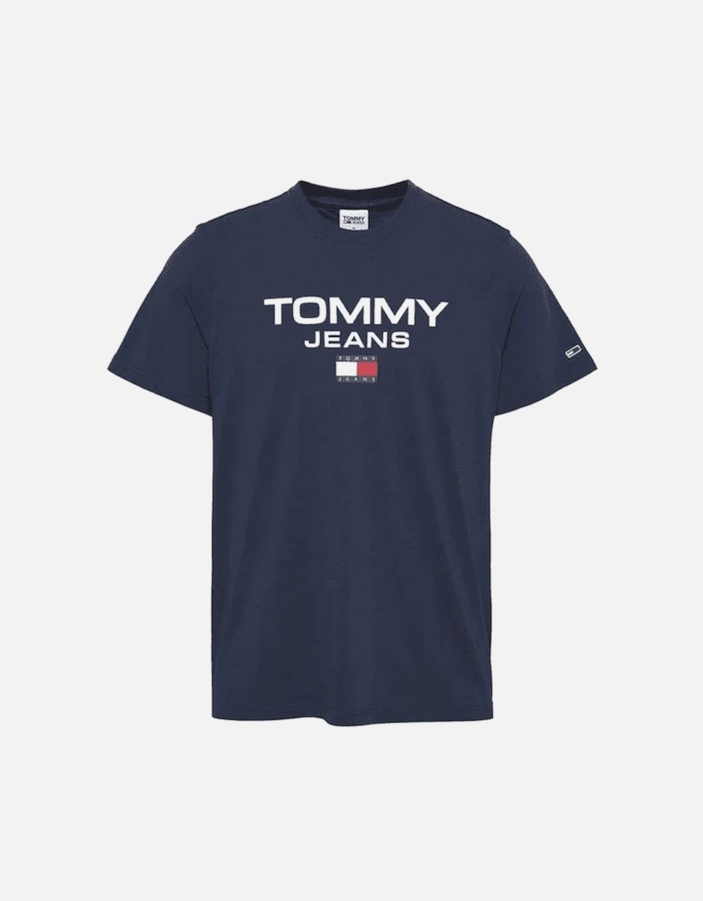 Cotton Bold Logo Regular Fit Navy T-Shirt