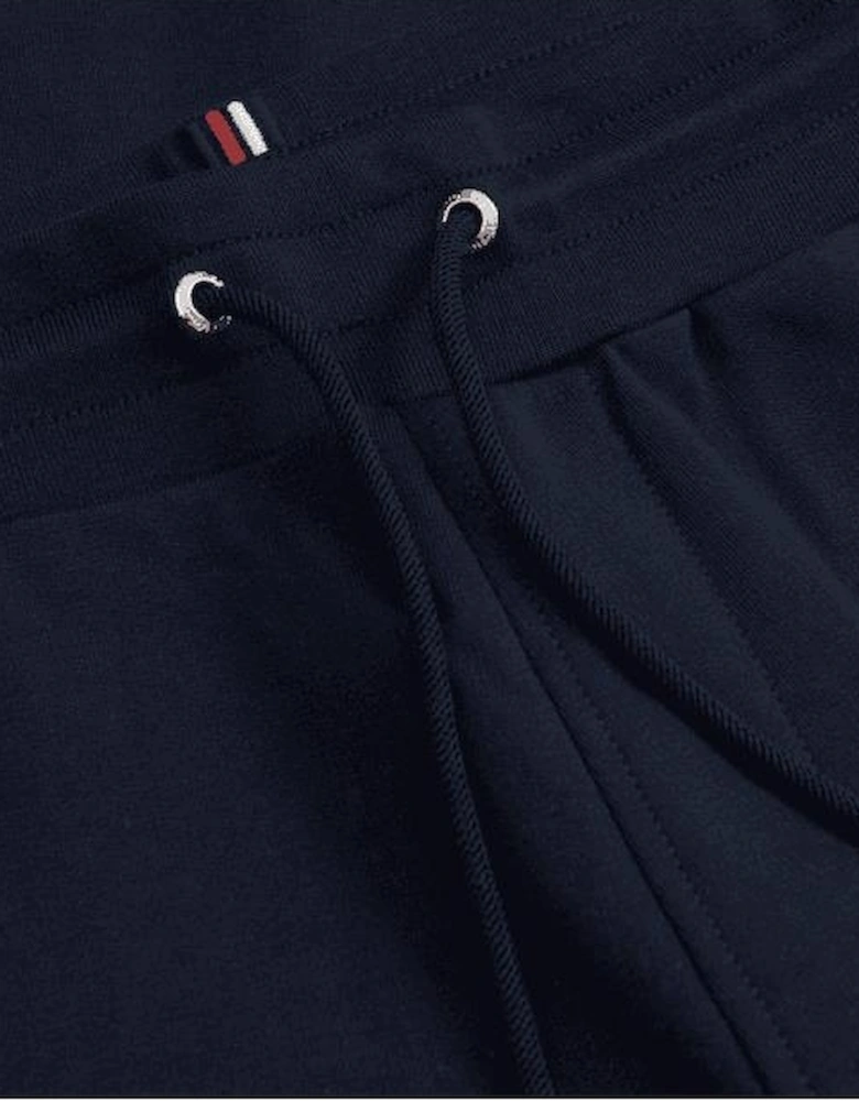 Cotton Navy Embroidered Logo Zip Hooded Tracksuit