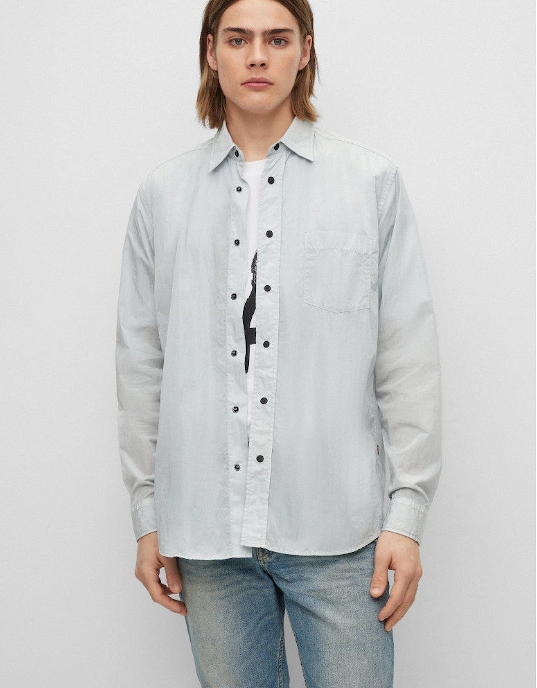 BOSS Orange Lambini Shirt 050 Light/Pastel Grey