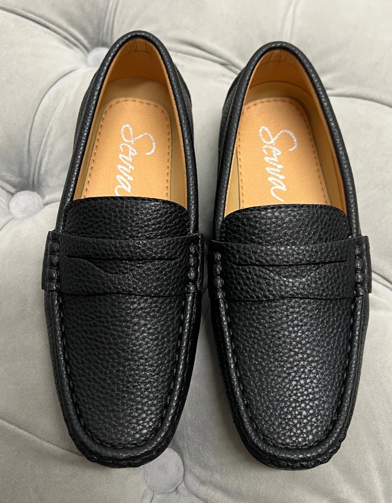 Boys “Hugo” Black Loafer Shoe