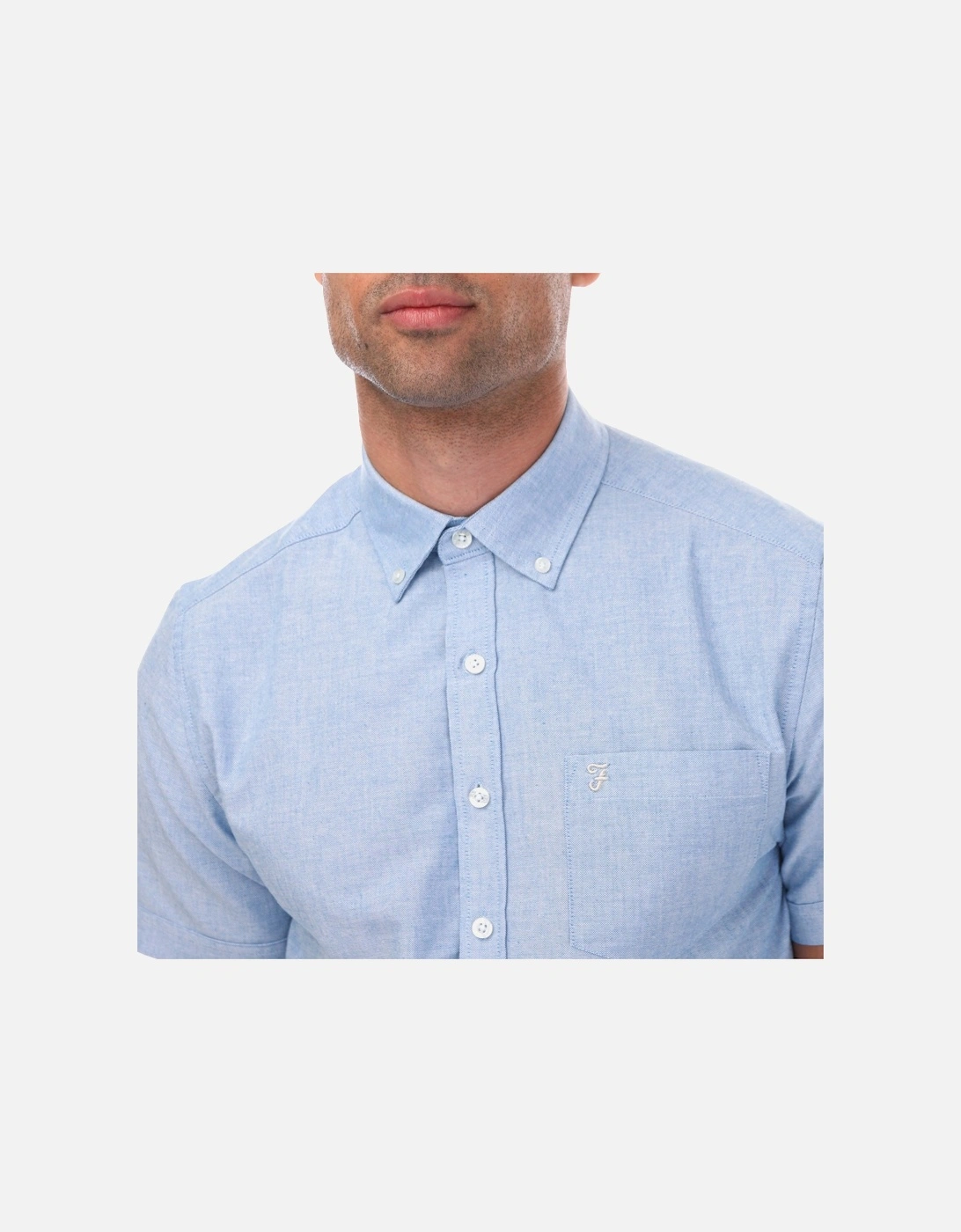 Mens Drayton Modern Fit Short Sleeve Oxford Shirt