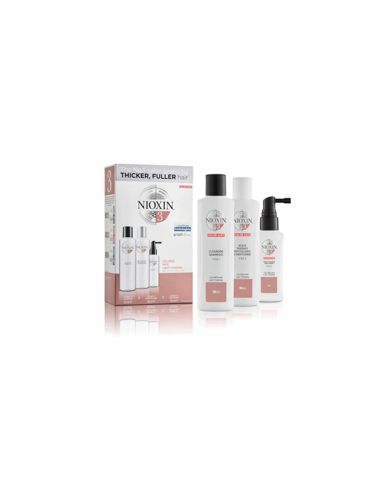 3-Part System 3 Trial Kit for Coloured Hair with Light Thinning - NIOXIN