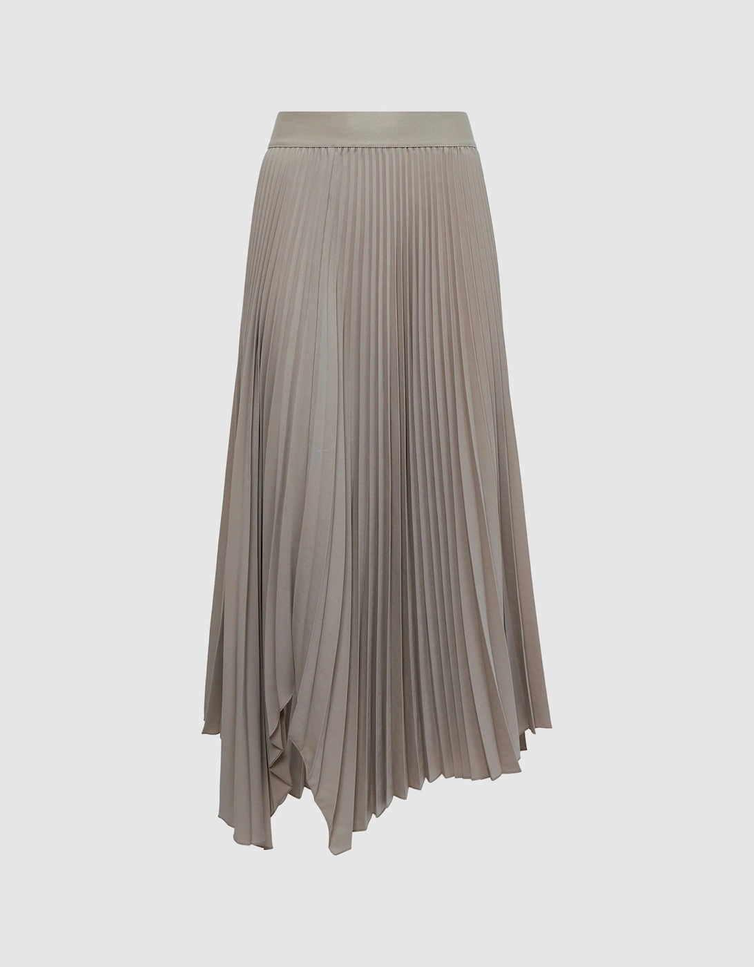 Pleated Asymmetric Midi Skirt, 2 of 1