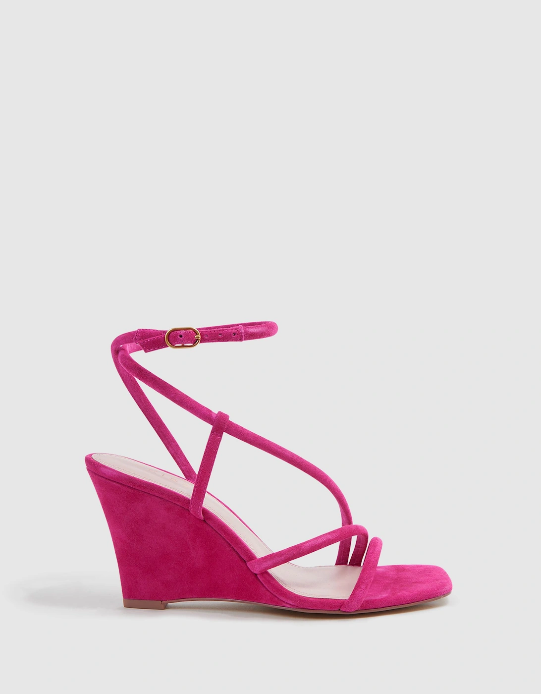 Suede Strappy Wedge Heels, 2 of 1