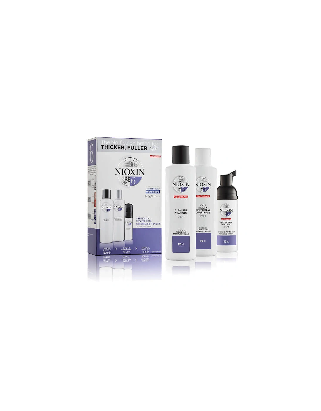 3-Part System 6 Trial Kit for Chemically Treated Hair with Progressed Thinning - NIOXIN, 2 of 1
