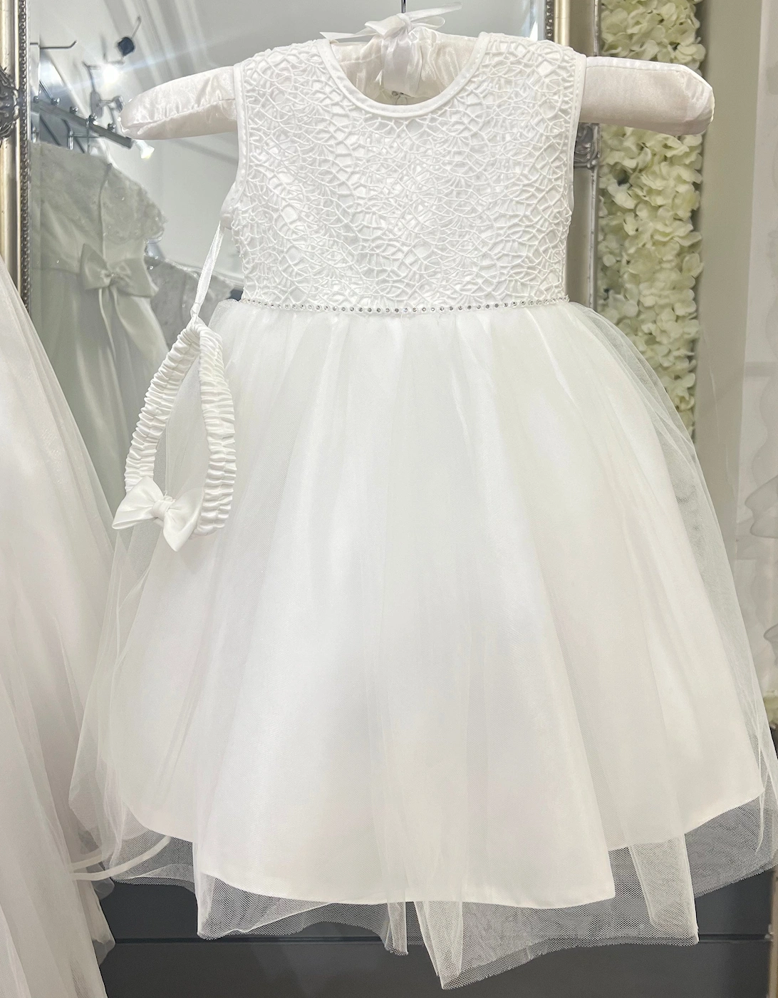 Girls “Rose” Ivory Occasion Dress, 3 of 2