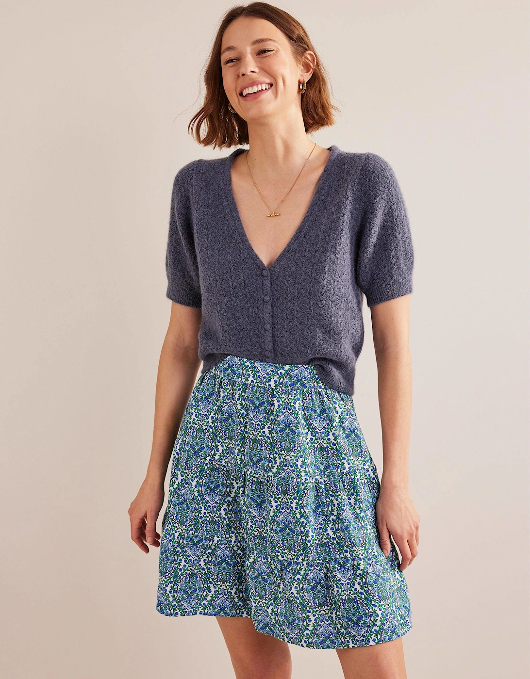 Pull On Tiered Linen Skirt, 6 of 5