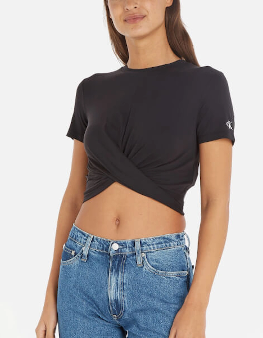Jeans Model-Blend Twisted Cropped Top, 2 of 1