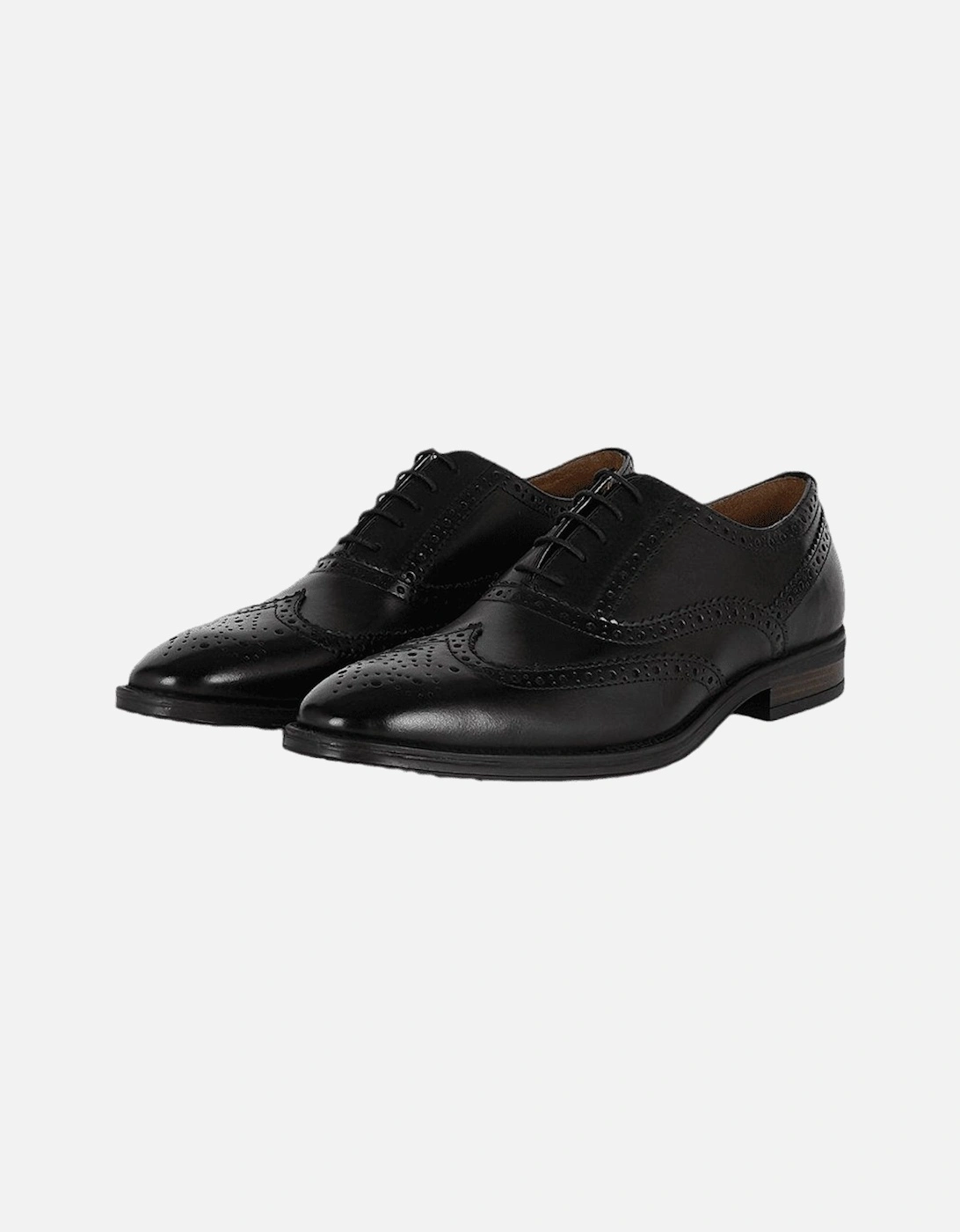 Mens Oxford Leather Brogues, 5 of 4