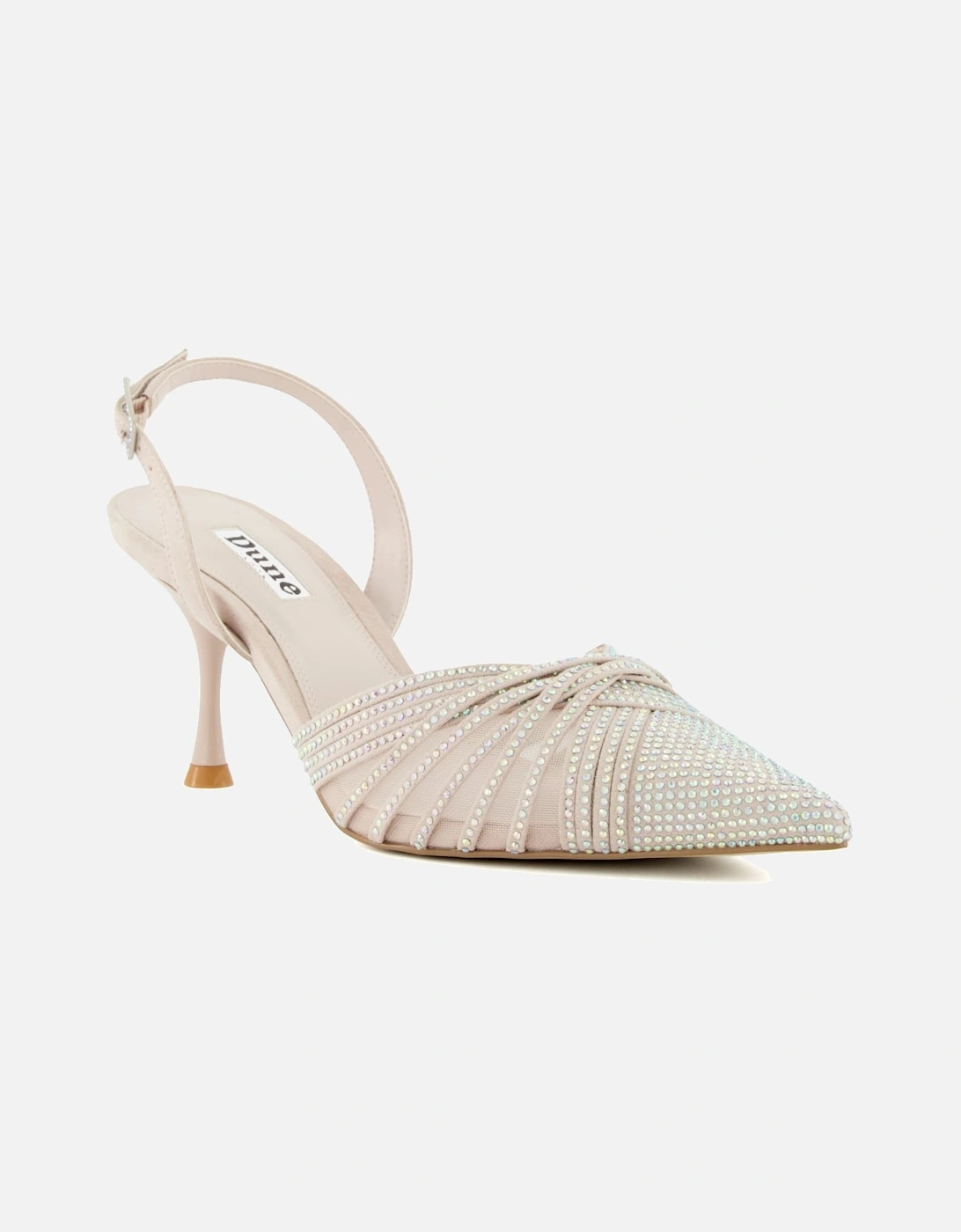 Ladies Cloudia - Diamante-Mesh Slingback Court Shoes, 7 of 6