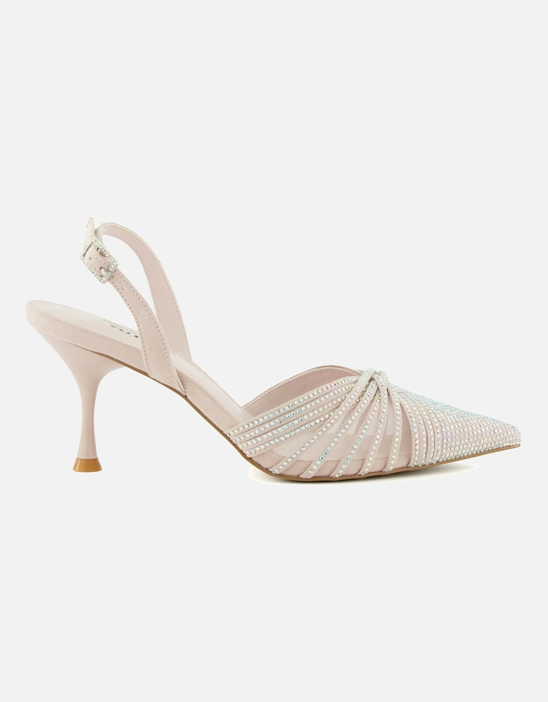 Ladies Cloudia - Diamante-Mesh Slingback Court Shoes