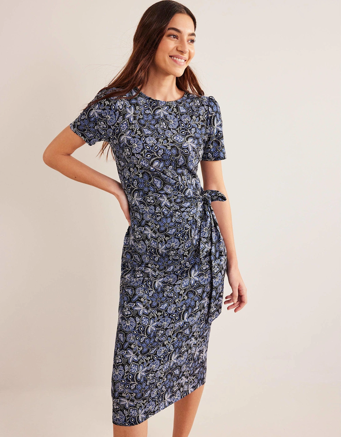 Knot Front Jersey Midi Dress, 6 of 5