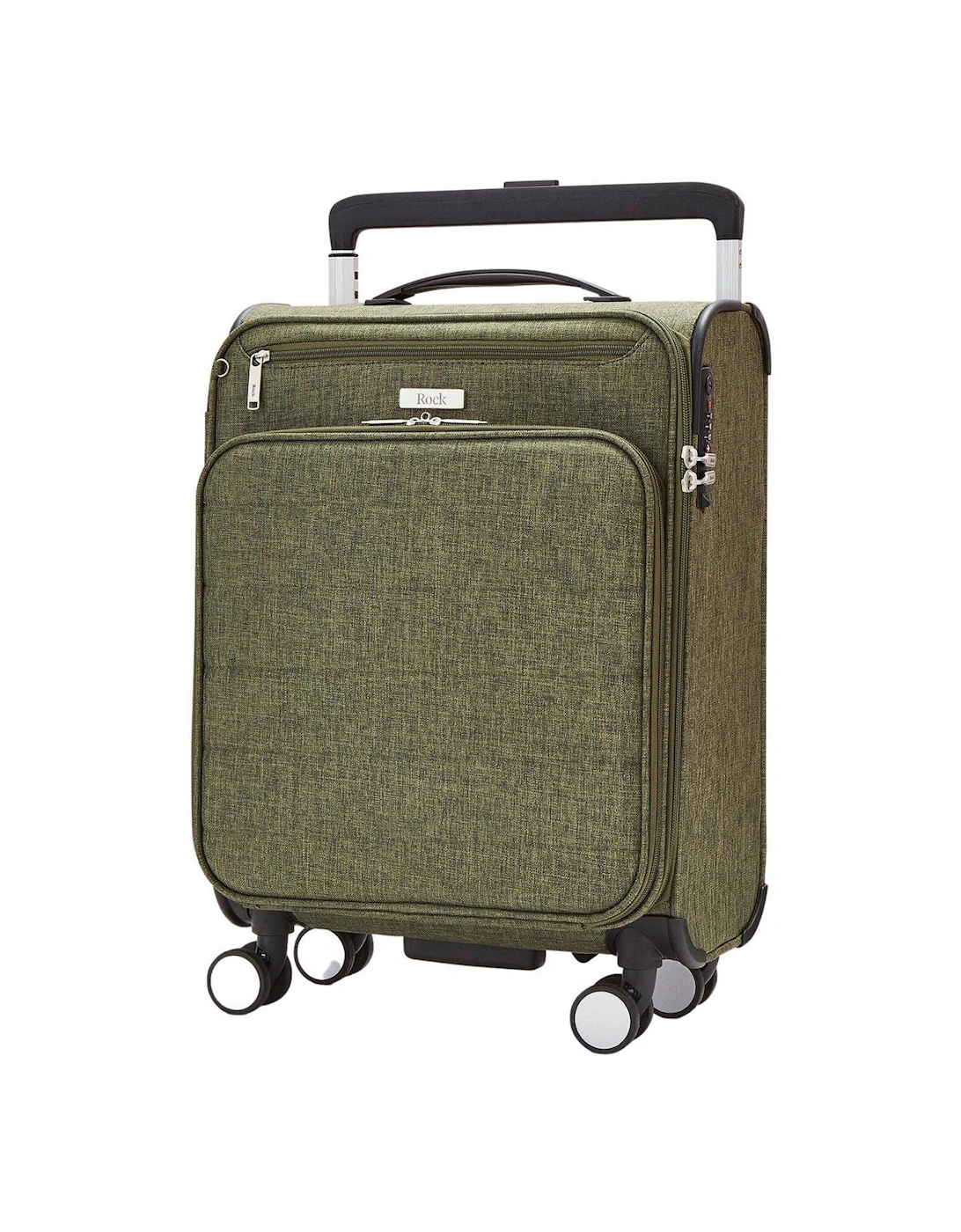 Rocklite DLX 8 Wheel Soft Unique Lightweight Cabin Suitcase - Khaki, 2 of 1