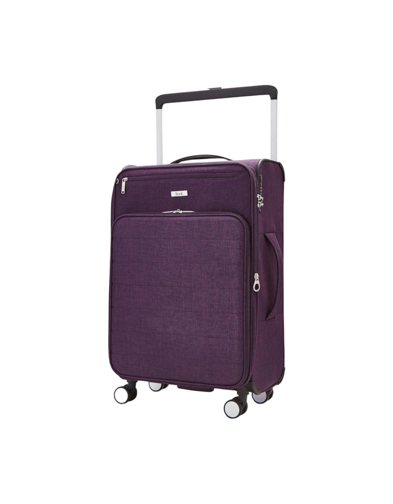 Rocklite DLX 8 Wheel Soft Unique Lightweight Medium Suitcase -Purple