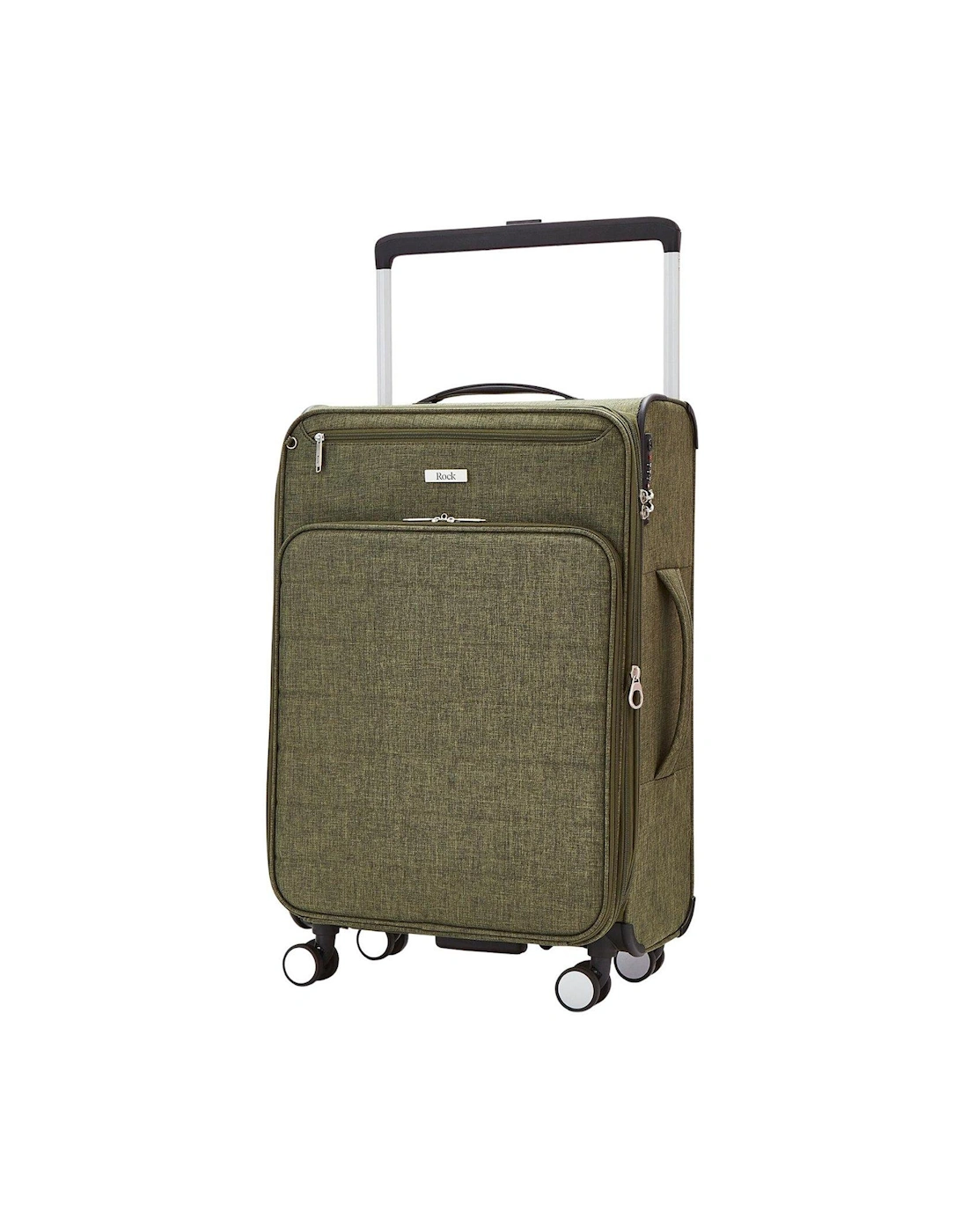 Rocklite DLX 8 Wheel Soft Unique Lightweight Medium Suitcase - Khaki, 2 of 1
