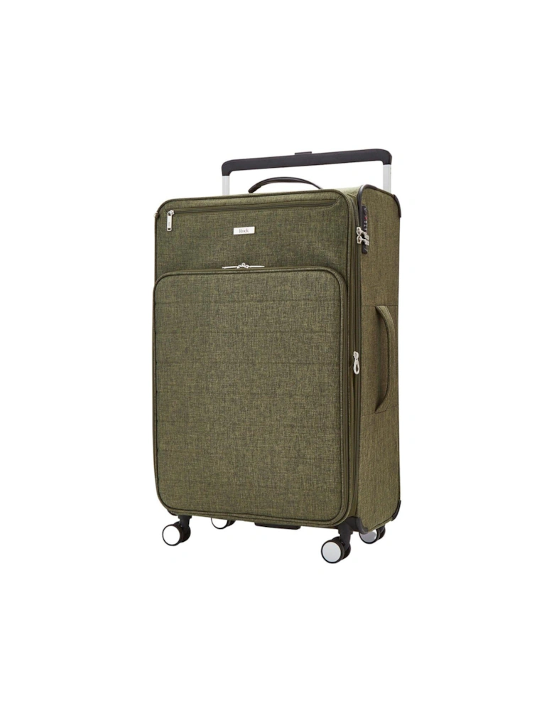 Rocklite DLX 8 Wheel Soft Unique Lightweight Large Suitcase - Khaki