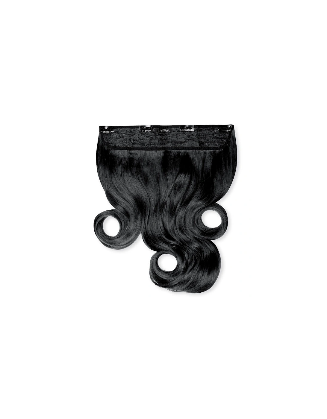 Thick 16 1-Piece Curly Clip in Hair Extensions - Jet Black, 2 of 1
