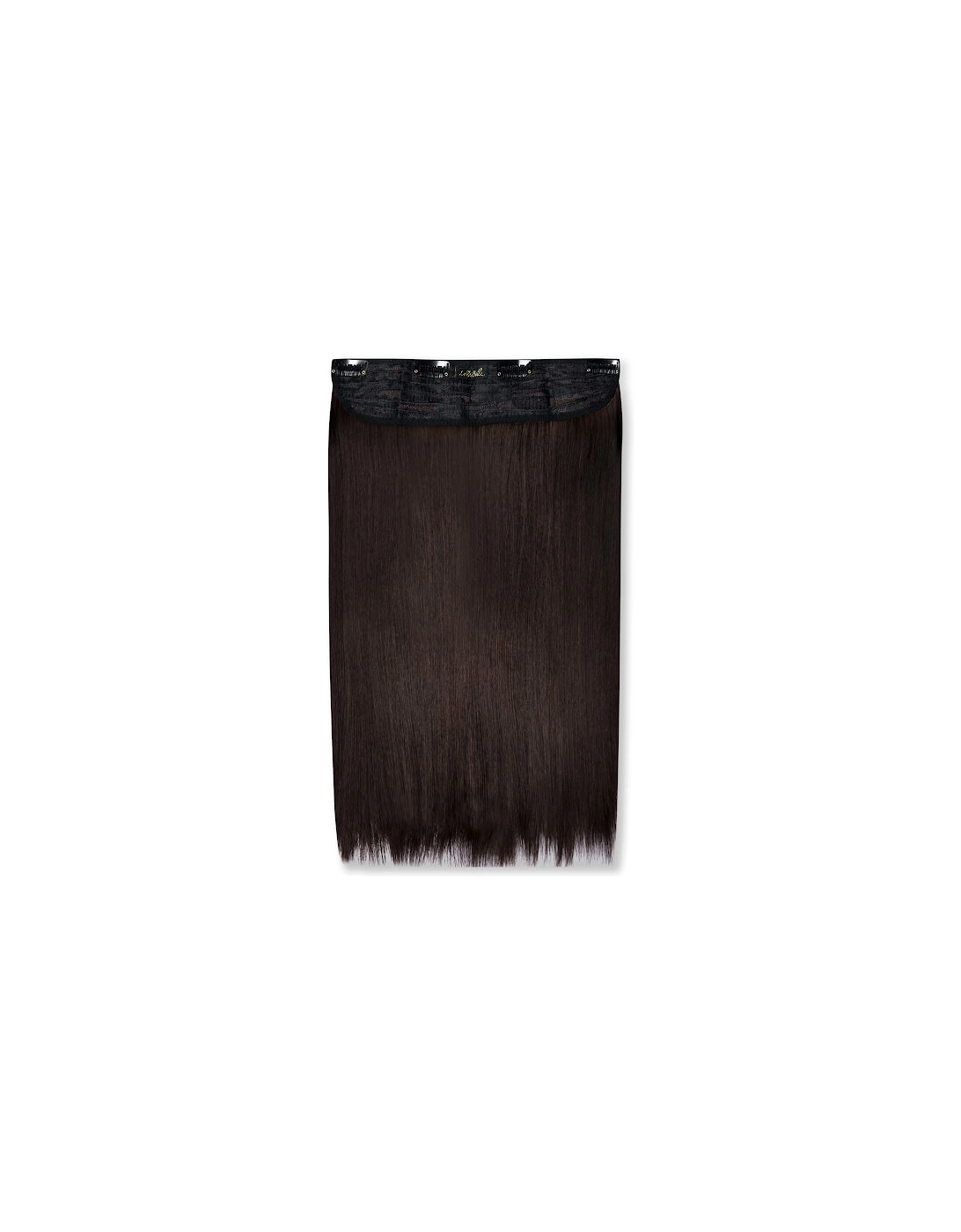 Thick 18 1-Piece Straight Clip in Hair Extensions - Dark Brown, 2 of 1