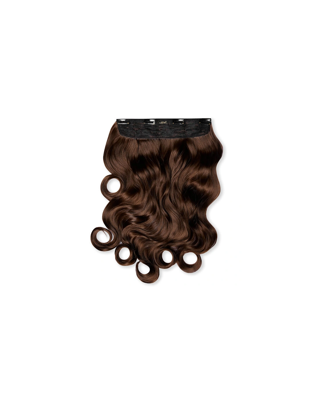Thick 20 1-Piece Curly Clip in Hair Extensions - Coco Brown, 2 of 1